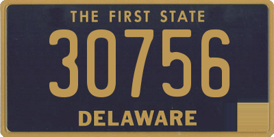 DE license plate 30756