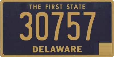 DE license plate 30757