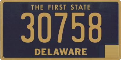 DE license plate 30758