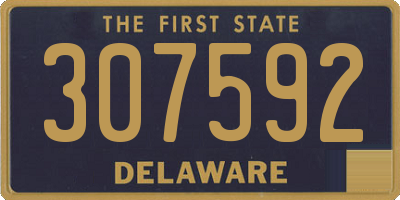 DE license plate 307592