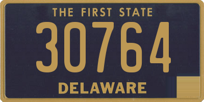 DE license plate 30764