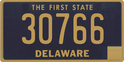 DE license plate 30766