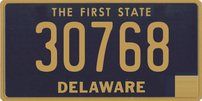 DE license plate 30768