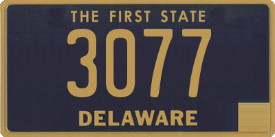 DE license plate 3077