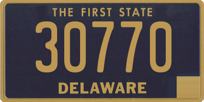 DE license plate 30770