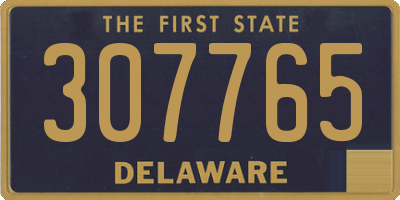 DE license plate 307765