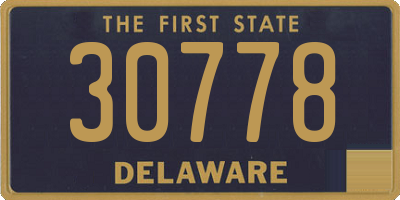 DE license plate 30778