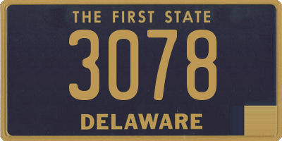 DE license plate 3078