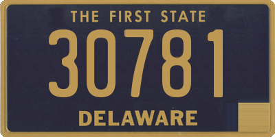 DE license plate 30781