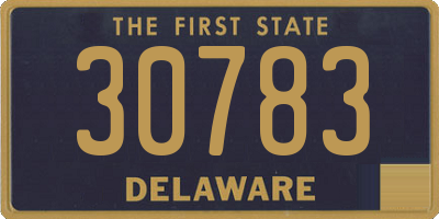 DE license plate 30783