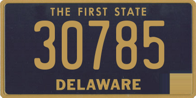 DE license plate 30785