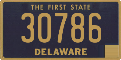 DE license plate 30786