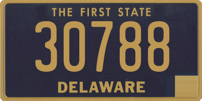 DE license plate 30788