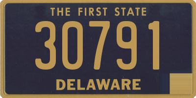 DE license plate 30791