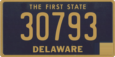 DE license plate 30793