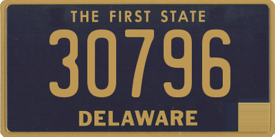 DE license plate 30796