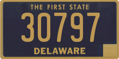 DE license plate 30797