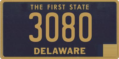 DE license plate 3080