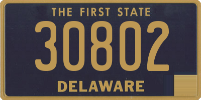 DE license plate 30802