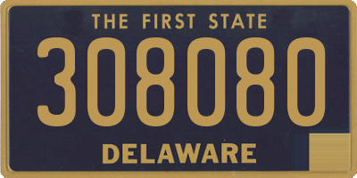 DE license plate 308080