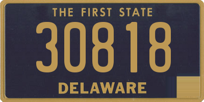 DE license plate 30818