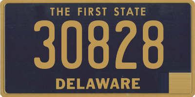 DE license plate 30828