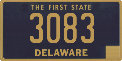 DE license plate 3083