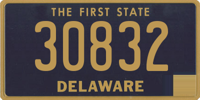 DE license plate 30832