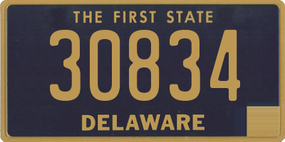 DE license plate 30834