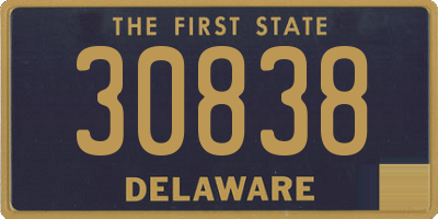 DE license plate 30838