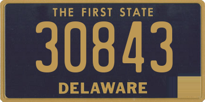 DE license plate 30843