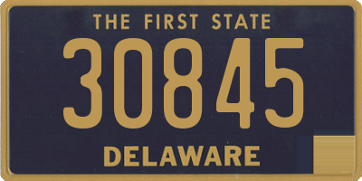 DE license plate 30845