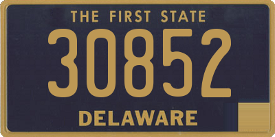 DE license plate 30852