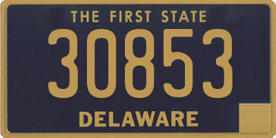 DE license plate 30853