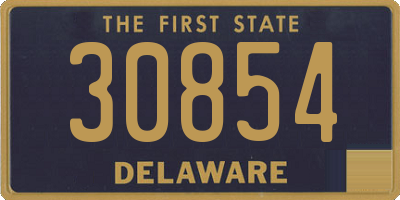 DE license plate 30854