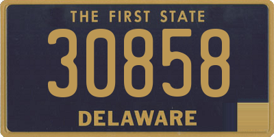 DE license plate 30858