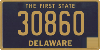 DE license plate 30860