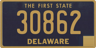 DE license plate 30862