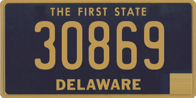 DE license plate 30869