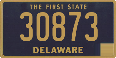 DE license plate 30873