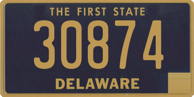 DE license plate 30874