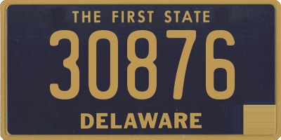 DE license plate 30876