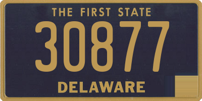 DE license plate 30877