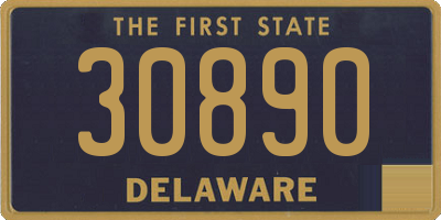 DE license plate 30890