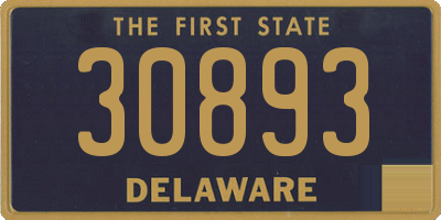 DE license plate 30893