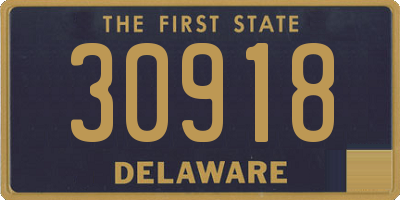 DE license plate 30918