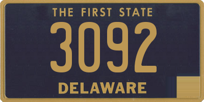 DE license plate 3092