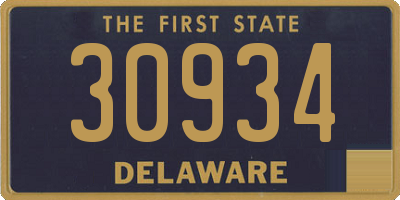 DE license plate 30934