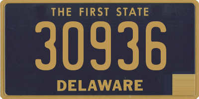 DE license plate 30936