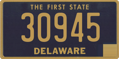 DE license plate 30945